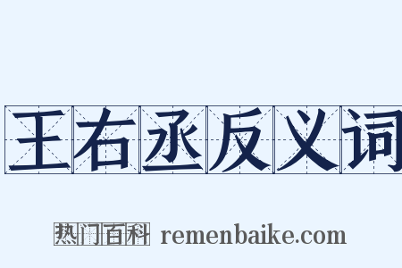 王右丞反义词是什么意思的图片